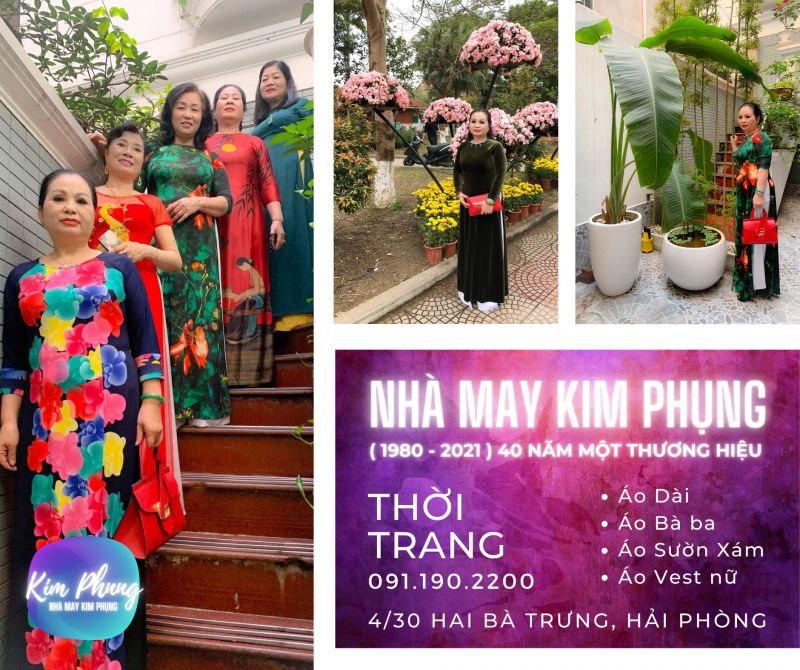 May áo dài Hải Phòng